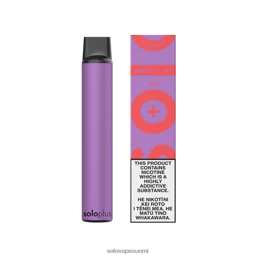 Solo Plus kertakäyttöinen vape hapan 8BJF0R25 - Solo Vape Suomi
