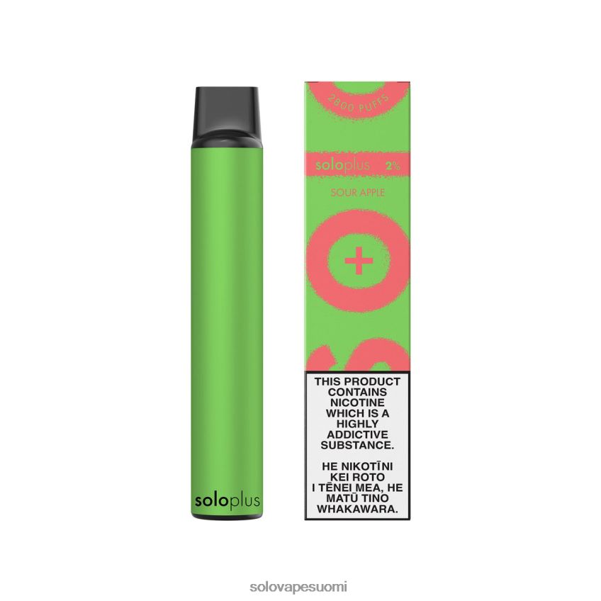 Solo Plus kertakäyttöinen vape hapan omena 8BJF0R30 - Solo Vape Helsinki