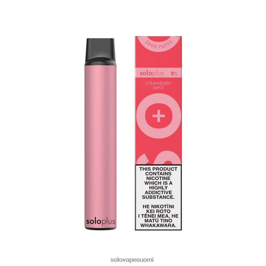 Solo Plus kertakäyttöinen vape mansikka minttu 8BJF0R26 - Solo Vape Kit