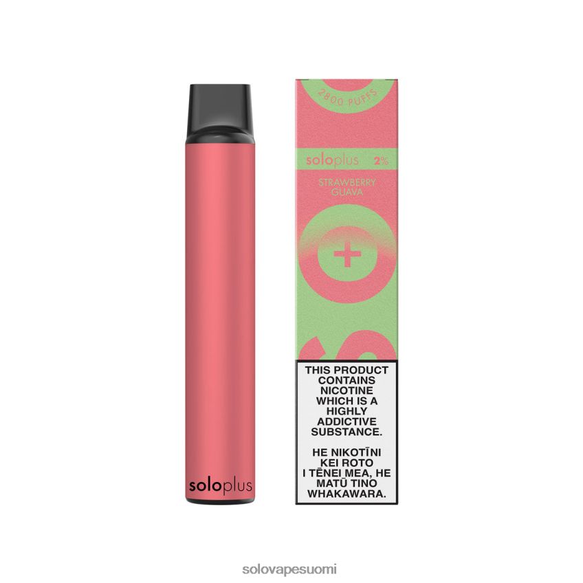 Solo Plus kertakäyttöinen vape paradise -kokoelma mansikka guava 8BJF0R37 - Solo Vape Suomi