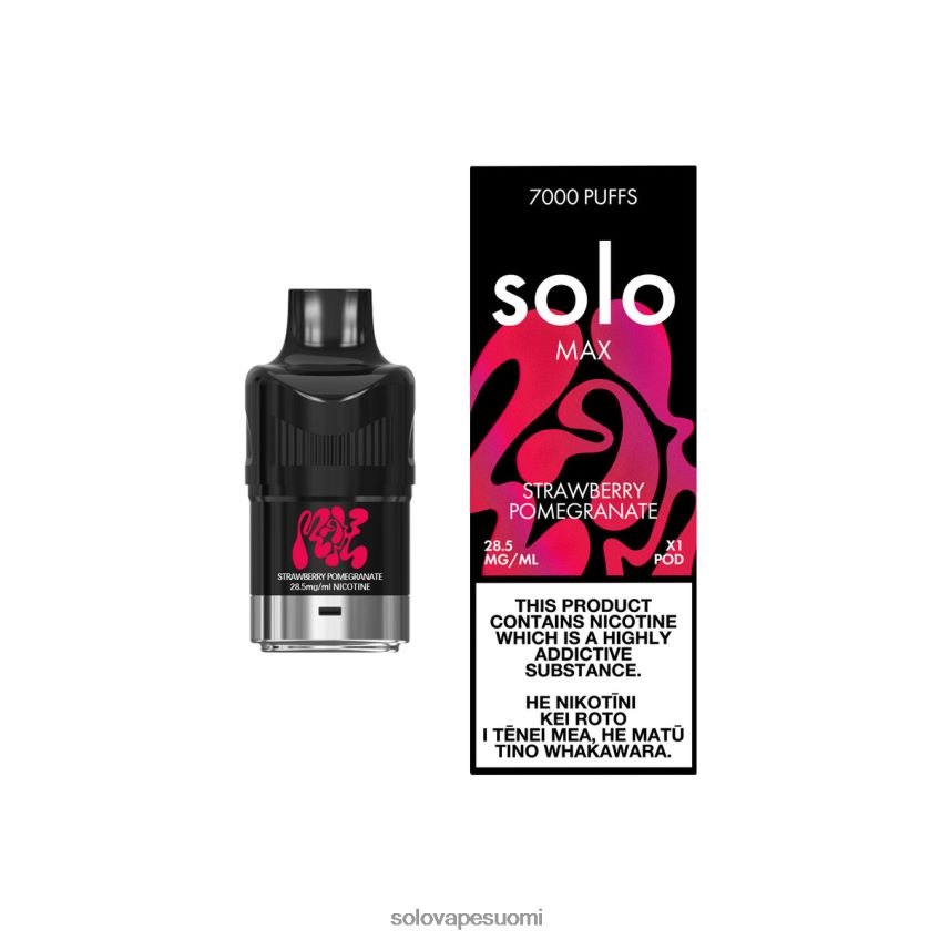 Solo MAX pod mansikka granaattiomena 8BJF0R84 - Solo Vape Helsinki